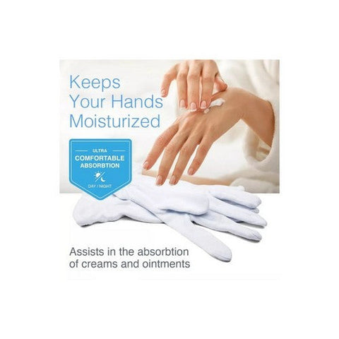 Cara, Cotton Derm Gloves Medium, 1 Pair