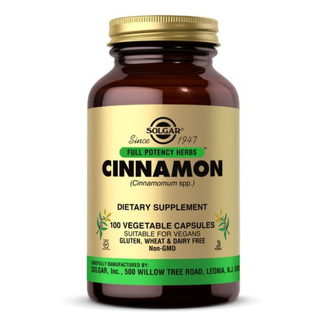 Solgar, FP Cinnamon Vegetable Capsules, 100 V Caps Solgar