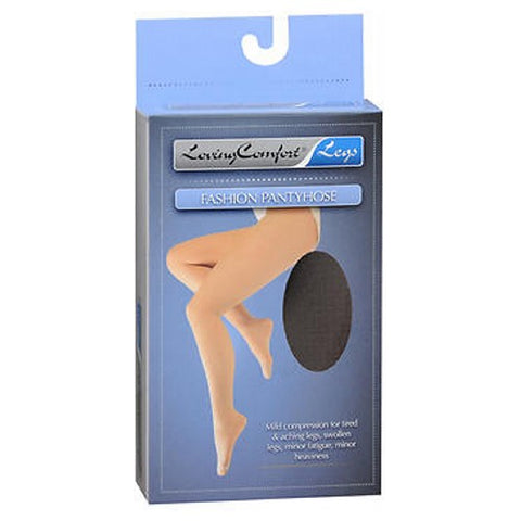 Fashion Pantyhose Sheer Firm Compression Queen Plus Black 1 Each by Loving Comfort