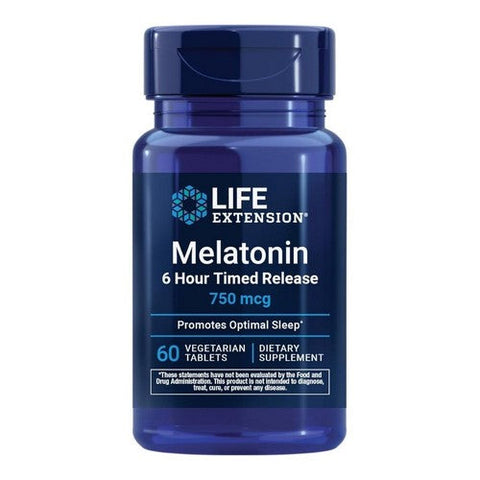 Melatonin 6 Hour Timed Release 60 Veg Caps by Life Extension