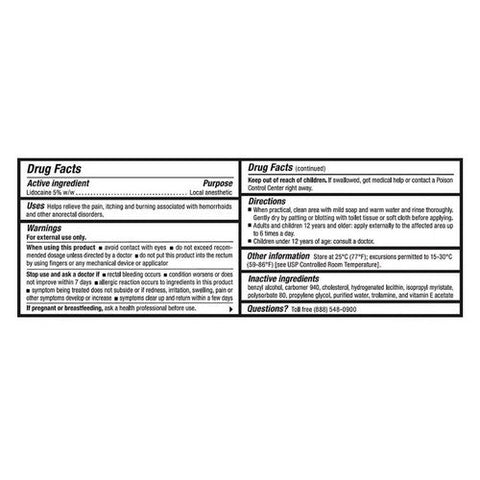 RactiCare, Lidocaine 5% Anorectal Cream, 30 Grams RactiCare