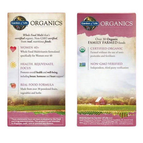 Garden of Life, Organics Women's 40 Plus Multi, 120 Tabs Garden of Life