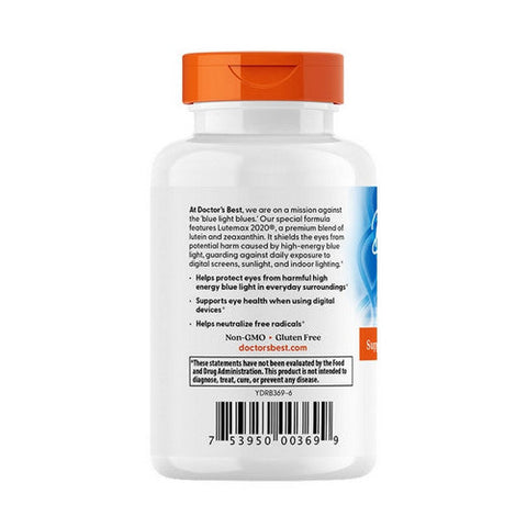 Doctors Best, Lutein Lutemax 2020, 20 Mg, 60 Softgels Doctors Best