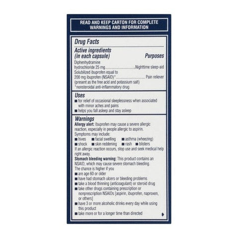 Advil, Pm Pain Reliever Nighttime Sleep-Aid, 40 Liquid Gels Advil