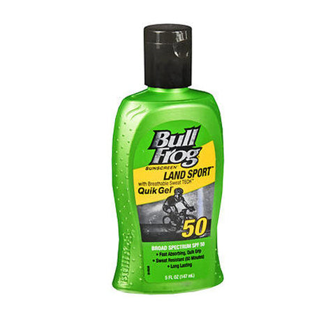 Bullfrog, Land Sport Sunscreen Quik Gel SPF 50, 5 oz Bullfrog