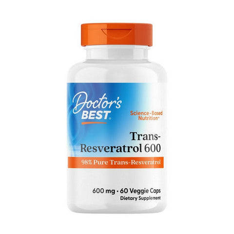 Doctors Best, Trans-Resveratrol, 600 mg, 60 Veggi Caps Doctors Best