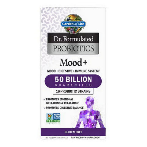 Garden of Life, Dr. Formulated Probiotics Mood Plus, 60 Caps Garden of Life