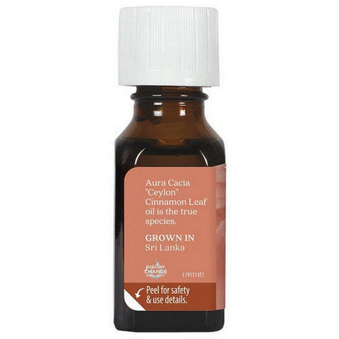 Aura Cacia, Pure Essential Oil Cinnamon Leaf, (cinnamomum zeylanicum) 0.5 Fl Oz Aura Cacia