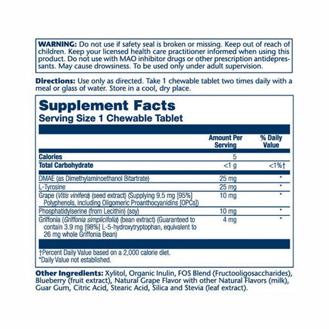 Solaray, Kids Focus Chewables Natural Grape, 60 Count