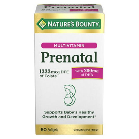 Prenatal Multivitamin with DHA 24 X 60 Softgels by Nature's Bounty