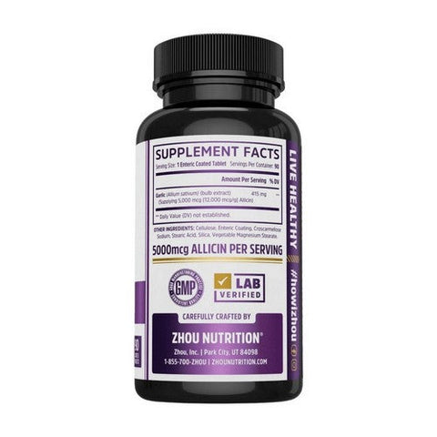 Zhou Nutrition, Garlic Extra Strength, 90 Coated Tablets Zhou Nutrition
