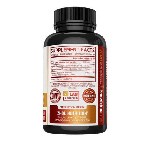 Zhou Nutrition, Cider Detox, 60 Veg Caps Zhou Nutrition