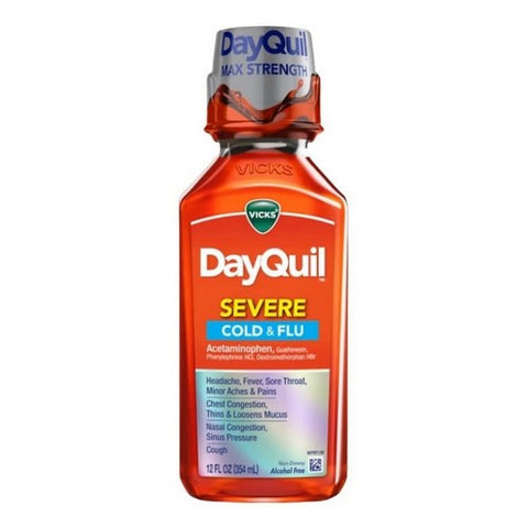Vicks, Dayquil Severe Liquid, 12 Oz