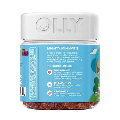 Olly, Kids' Multivitamin Plus Probiotic Gummiescberry Punch, 0, 70 Gummies