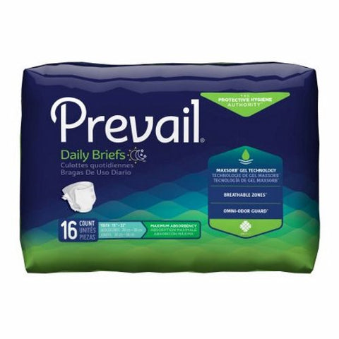 First Quality, Unisex Adult Incontinence Brief Prevail  Tab Closure X-Small (Youth) Disposable Heavy Absorbency, Count of 1 First Quality