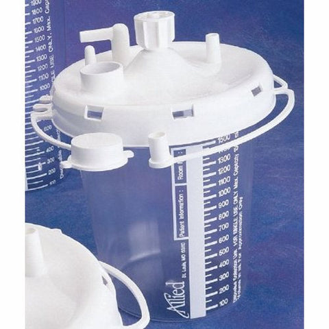 Allied Healthcare, Suction Canister 1500 mL With Lid, 1500 Ml Allied Healthcare
