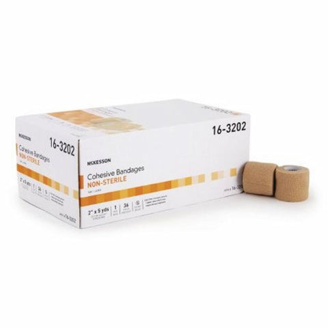 McKesson, Cohesive Bandage 2 Inch X 5 Yard Self-adherent Closure Tan 16-53212, Count of 36 McKesson