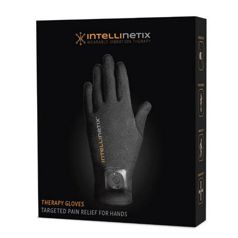 Vibration Therapy Glove Intellinetix  Full Finger Large Wrist Length Hand Specific Pair Cotton 1 Pair by Brownmed