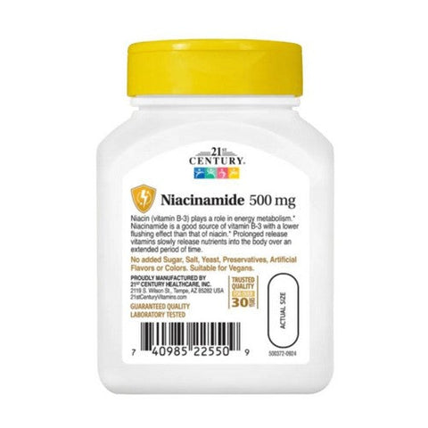 21st Century, Niacinamide, 500mg, 110 Caps 21st Century