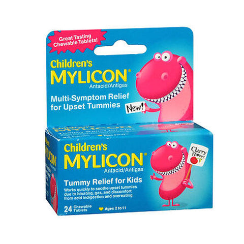 Mylicon, Children'S Antacid/Antigas Chewable Tablets Cherry, 24 Chewable Tabs Mylicon