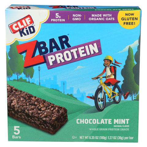 Clif Kid Organic Zbar Protein Bar Chocolate Mint 6.35 Oz(Case Of 6) by Clif Bar