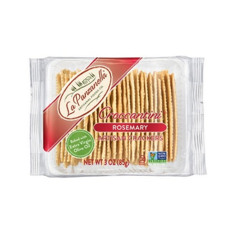 La Panzanella, Mini Croccantini Rosemary, 3 Oz(Case Of 12) La Panzanella