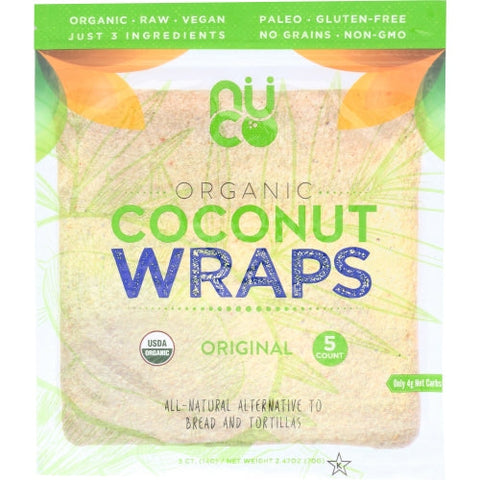 Nuco, Wrap Ccnut Org, 2.47 Oz(Case Of 12) Nuco