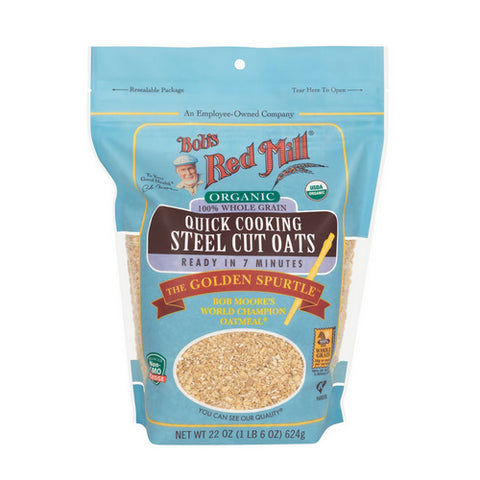 Organic Quick Cooking Steel Cut Oats 22 Oz(Case Of 4) by Bobs Red Mill