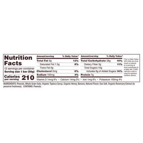 Bobs Red Mill, Peanut Butter Banana And Oats Bob's Bar, 1.76 Oz(Case Of 12) Bobs Red Mill