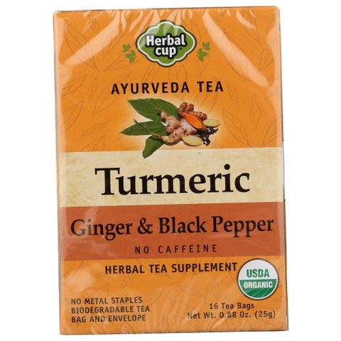 Herbal Cup, Tea Ginger Black Pepper, 16 Bags(Case Of 6) Herbal Cup