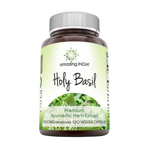 Amazing Nutrition, Amazing India Holy Basil Extract, 1000 Mg, 120 Veg Caps Amazing Nutrition
