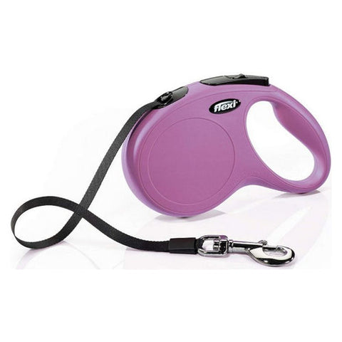Flexi, Classic Pink Retractable Dog Leash, Medium 16 Long Flexi