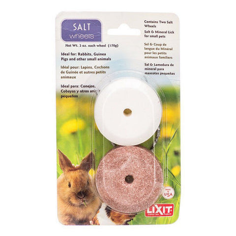Lixit, Salt & Mineral Wheels for Small Pets, 2 Pack - (3 oz Salt Wheel & 3 oz Mineral Wheel) Lixit
