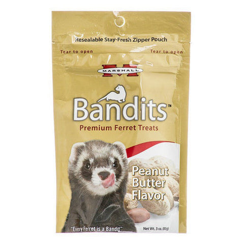 Marshall, Bandits Premium Ferret Treats - Peanut Butter Flavor, 3 oz Marshall