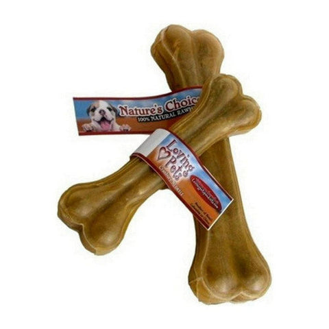 Loving Pets, Nature's Choice 100% Natural Rawhide Pressed Bones, 6" Long (1 Bone) Loving Pets