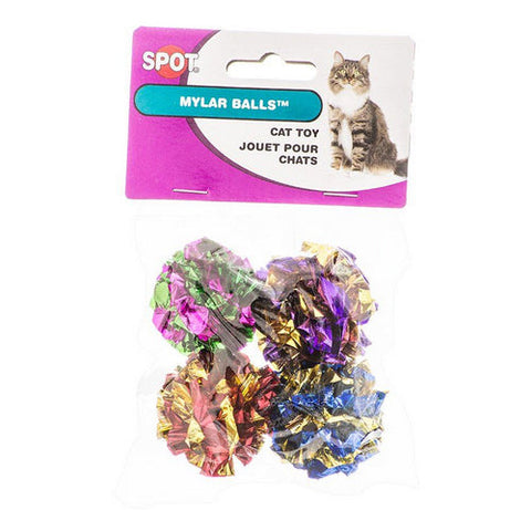 Spot, Spotnips Mylar Balls Cat Toys, 4 Pack Spot