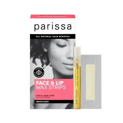 Parissa, Wax Strips Face And Lip, 20 Count