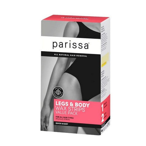 Parissa, Easy Legs And Body Wax Strips Value Pack, 48 Count