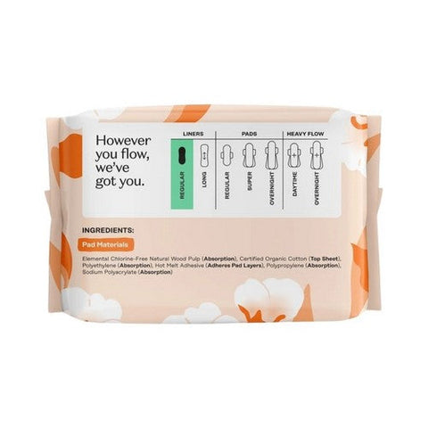 The Honey Pot, 100% Organic Cotton Cover Everyday Liners, 30 Count The Honey Pot