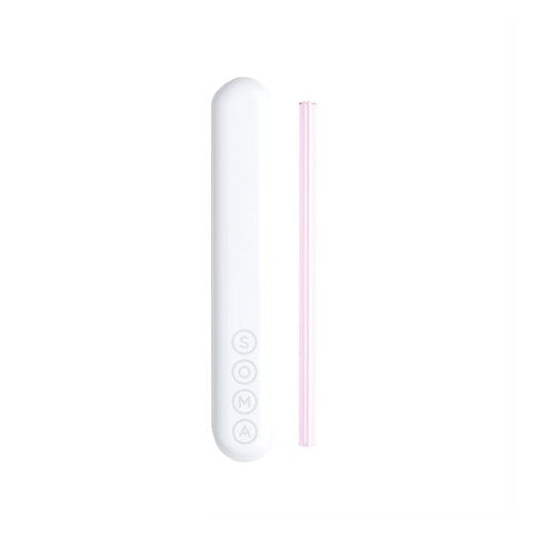 Soma, Glass Straw Blush, 8 Inchs, 1 Count