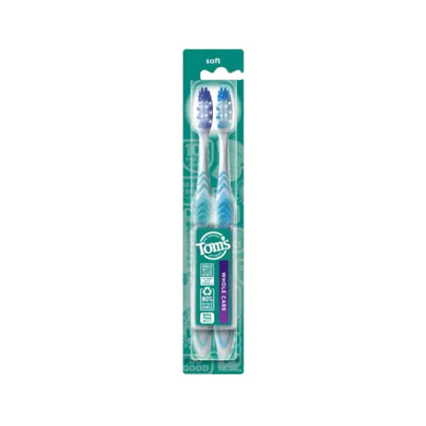 Tom's Of Maine, Whole Care Soft-Bristle Toothbrush, 2 Count Tom's Of Maine