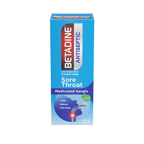 Betadine, Antiseptic Sore Throat Gargle Mint, 8 Oz Betadine