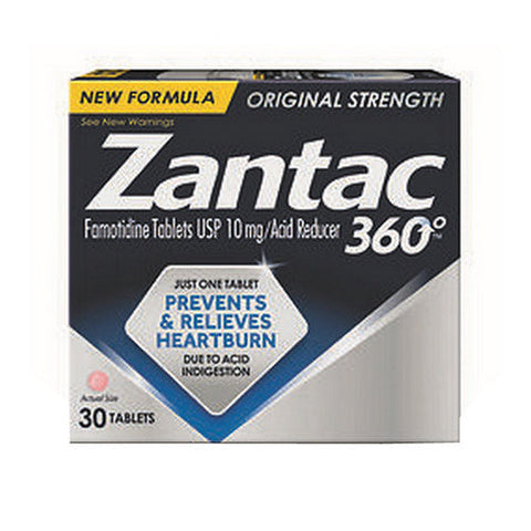 Gold Bond, Zantac 360 Degrees Acid Reducer Tablets Original Strength, 10 mg, 30 Count Gold Bond