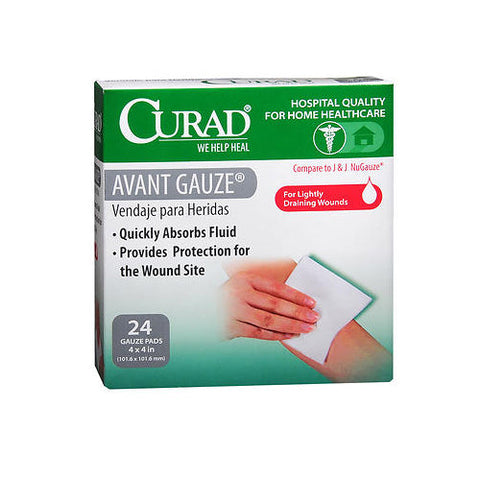 Curad, Avant Gauze Pads 4 Inches X 4 Inches, 24 Count Curad