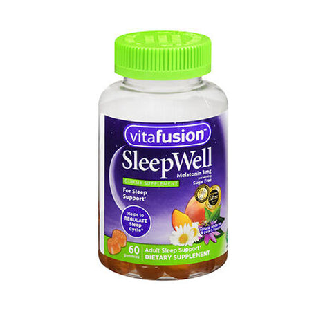 Sleepwell Melatonin Gummy Natural White Tea And Peach 60 Gummies by Vitafusion