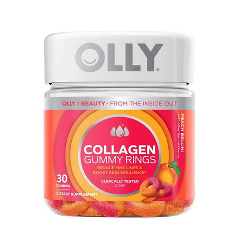 Olly, Collagen Gummy Rings Peach Bellini, 30 Gummies Olly