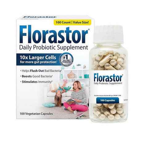 Florastor, Daily Probiotic Supplement, 250 mg, 100 Caps Florastor