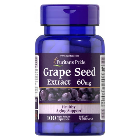 Puritan's Pride, Grape Seed Extract with Resveratrol, 100 Tablets Puritan's Pride