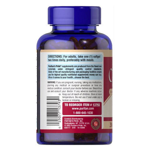 Puritan's Pride, Triple Strength Cranberry Fruit Concentrate, 12600 mg, 200 Softgels Puritan's Pride