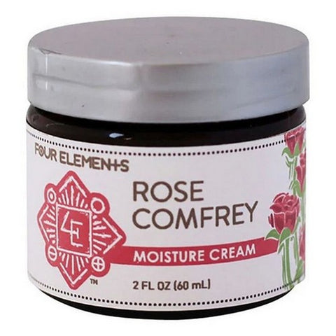 Rose Comfrey Moisture Cream 2 Oz by Four Elements Herbals